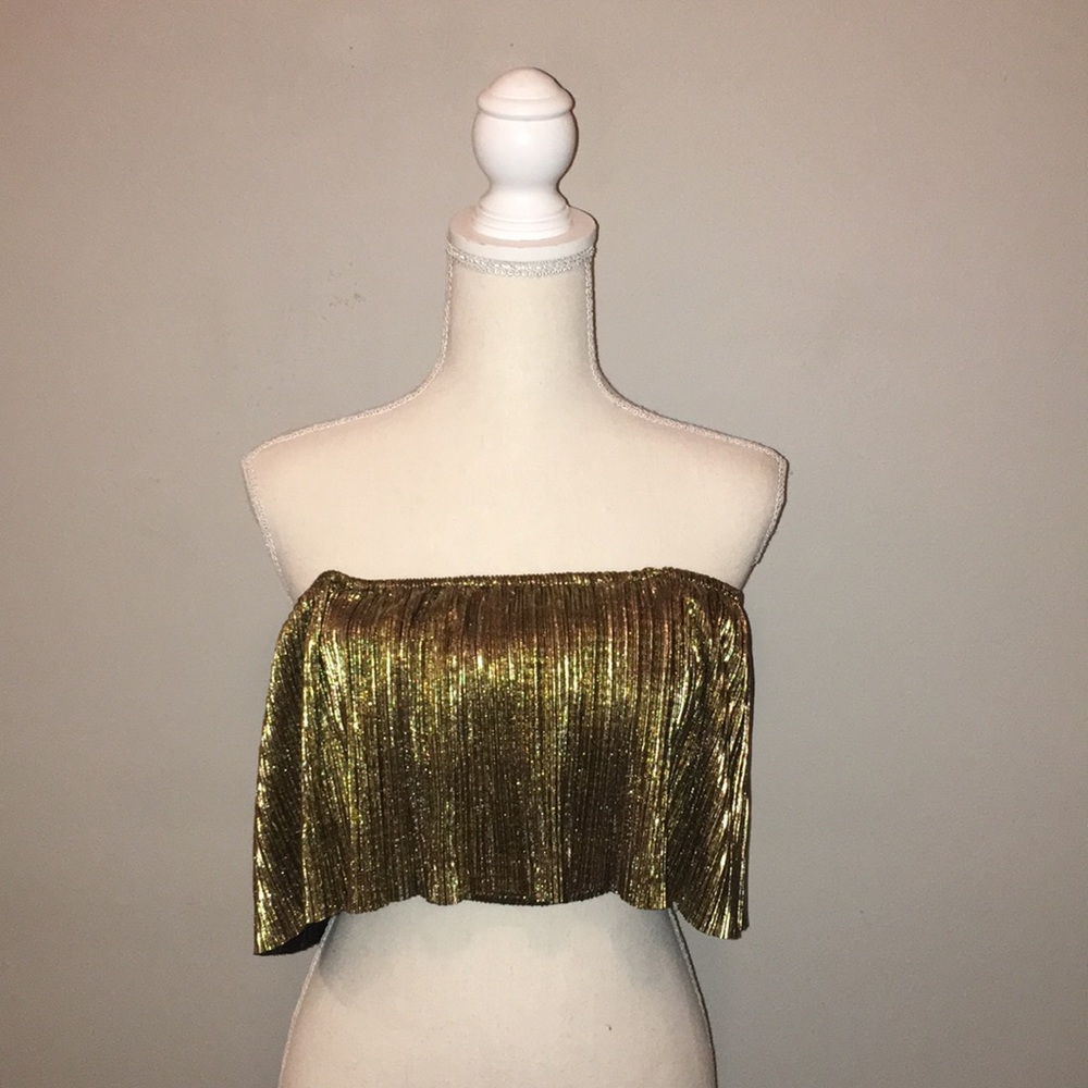 Gold crop top